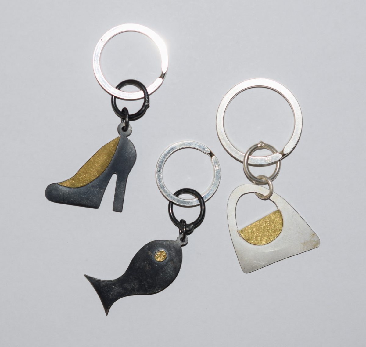 Schlüsselanhänger individuell gestaltet in Silber & Feingold - nach eingenen Entwürfen